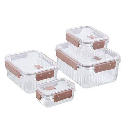 CRYSTAL RIBBED FOOD CONTAINER 360ML 2 ASSTD 14.3X10X6.2CM