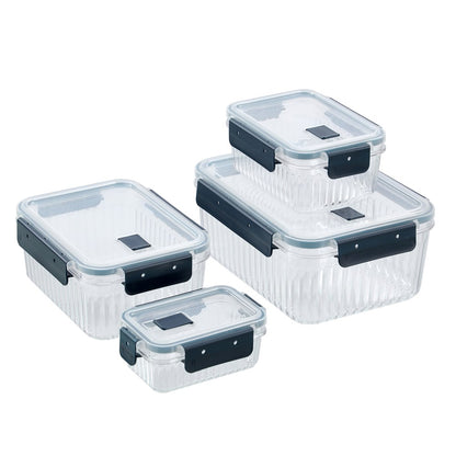 CRYSTAL RIBBED FOOD CONTAINER 1.7L 2 ASSTD 21X16X9.3CM