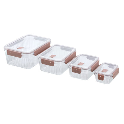 CRYSTAL RIBBED FOOD CONTAINER 360ML 2 ASSTD 14.3X10X6.2CM