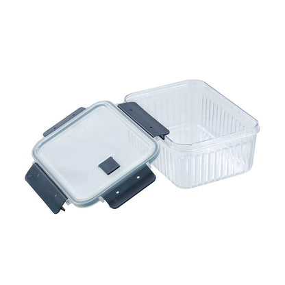CRYSTAL RIBBED FOOD CONTAINER 1.7L 2 ASSTD 21X16X9.3CM