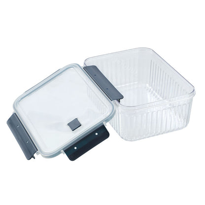 CRYSTAL RIBBED FOOD CONTAINER 3.1L 2 ASSTD 25.1X18.6X11CM