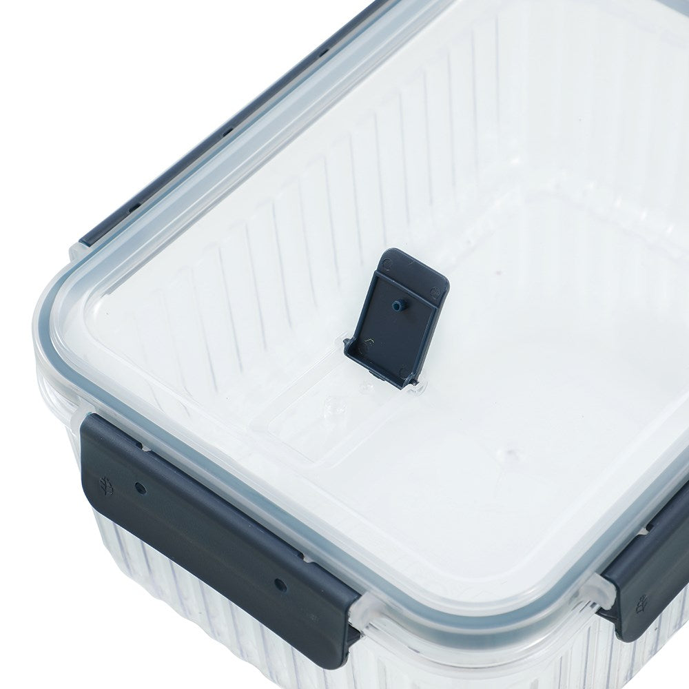CRYSTAL RIBBED FOOD CONTAINER 3.1L 2 ASSTD 25.1X18.6X11CM