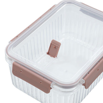 CRYSTAL RIBBED FOOD CONTAINER 3.1L 2 ASSTD 25.1X18.6X11CM