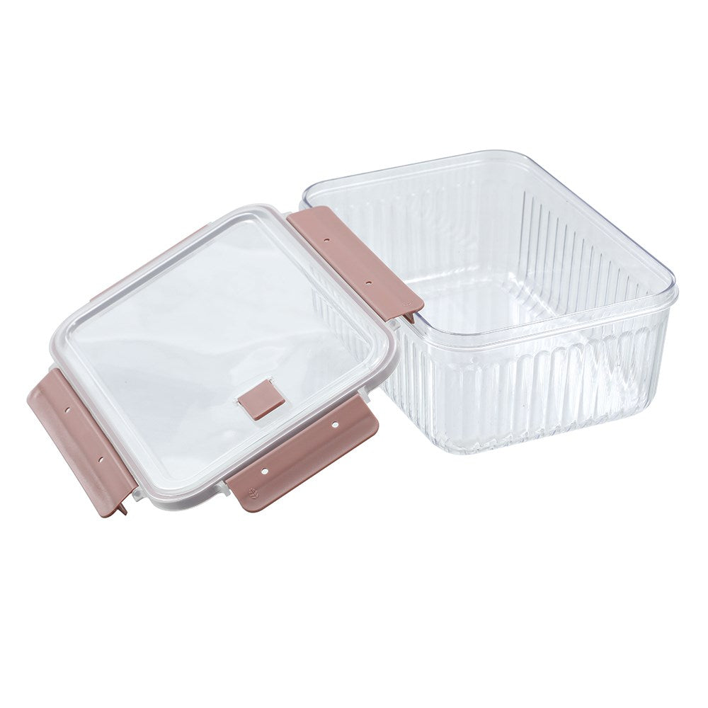 CRYSTAL RIBBED FOOD CONTAINER 3.1L 2 ASSTD 25.1X18.6X11CM