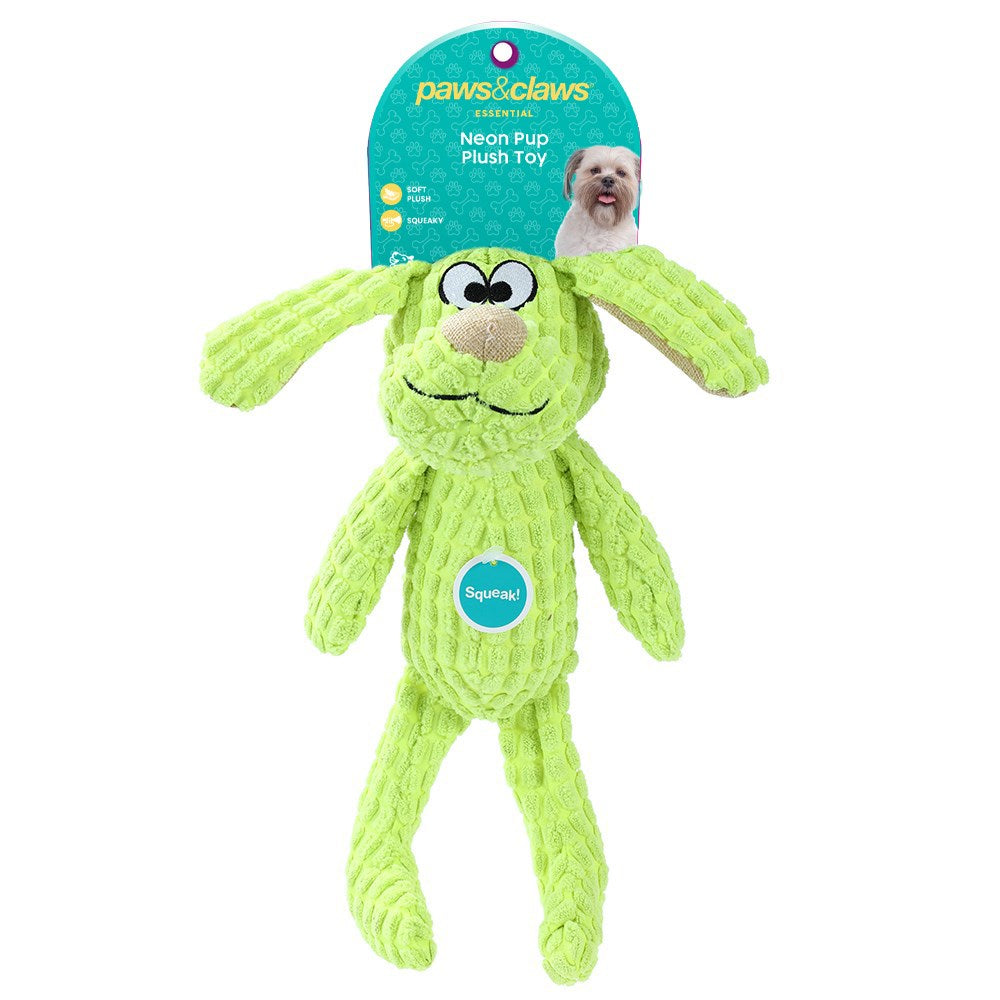 NEON PUP PLUSH 3 ASSTD 28X20X10CM