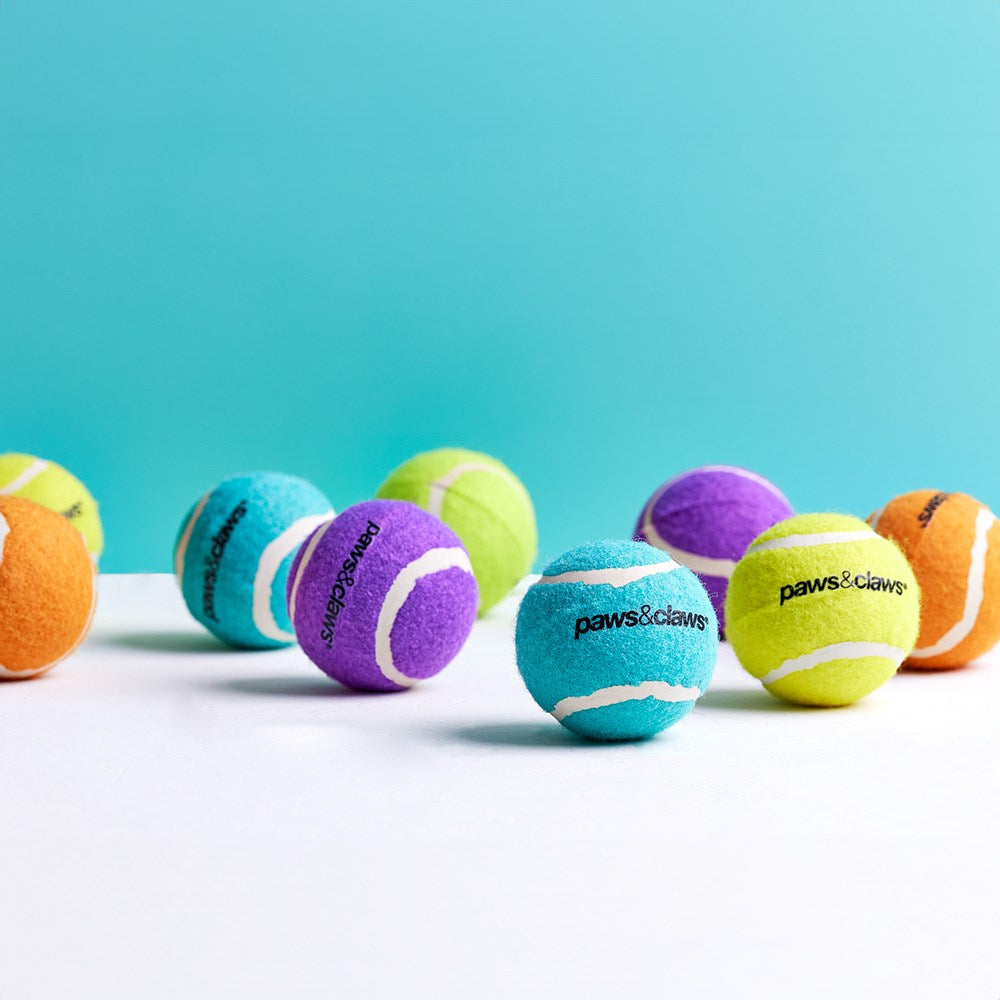 TENNIS BALLS 5PK 6CM ASSTD COLOURS SOLID