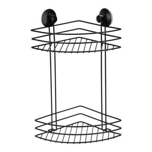 WIRE SUCTION TWO TIER CORNER CADDY 19X19X38.5CM