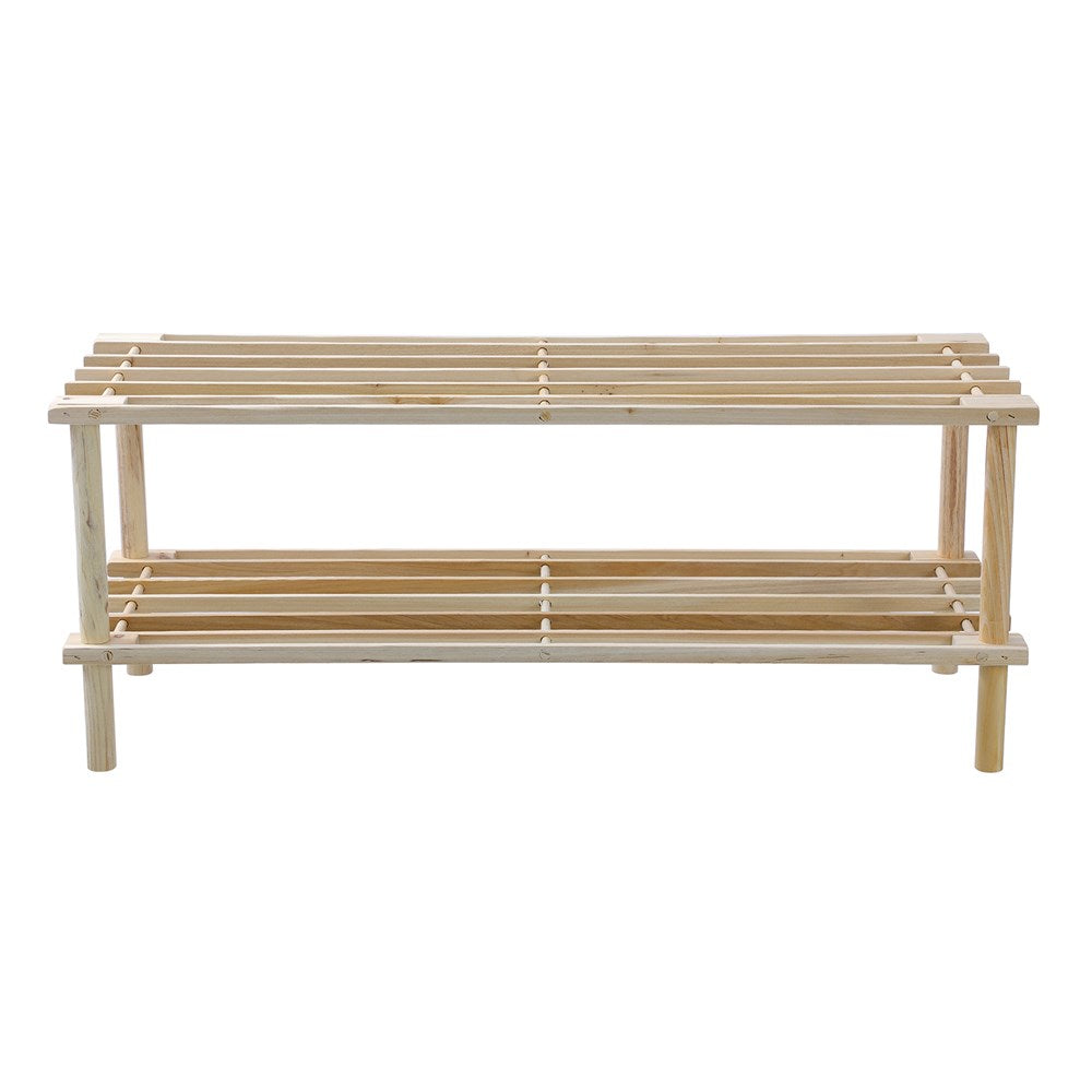 SHOE RACK 2 TIER 74X26X30CM WOODEN *FSC100% SCS-COC-009941