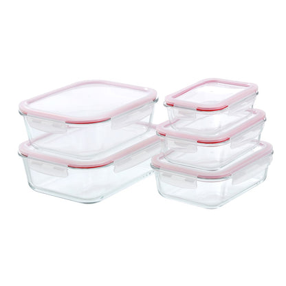 YORKSHIRE GLASS RECTANGLE CLIP SEAL CONTAINER 2.3L