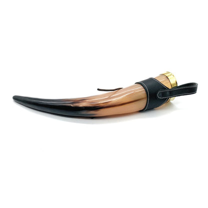Viking Drinking Horn with Leather Strap