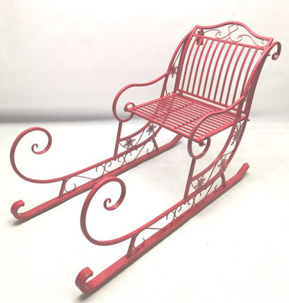 Christmas Sleigh- Red Metal, 150cmL