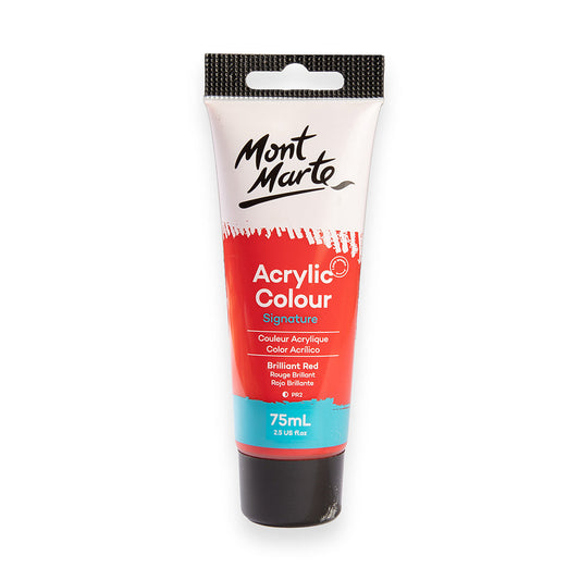 Acrylic Colour Paint Signature 75ml Tube - Brilliant Red