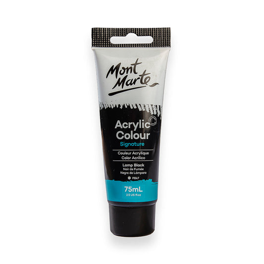 Acrylic Colour Paint Signature 75ml Tube - Lamp Black