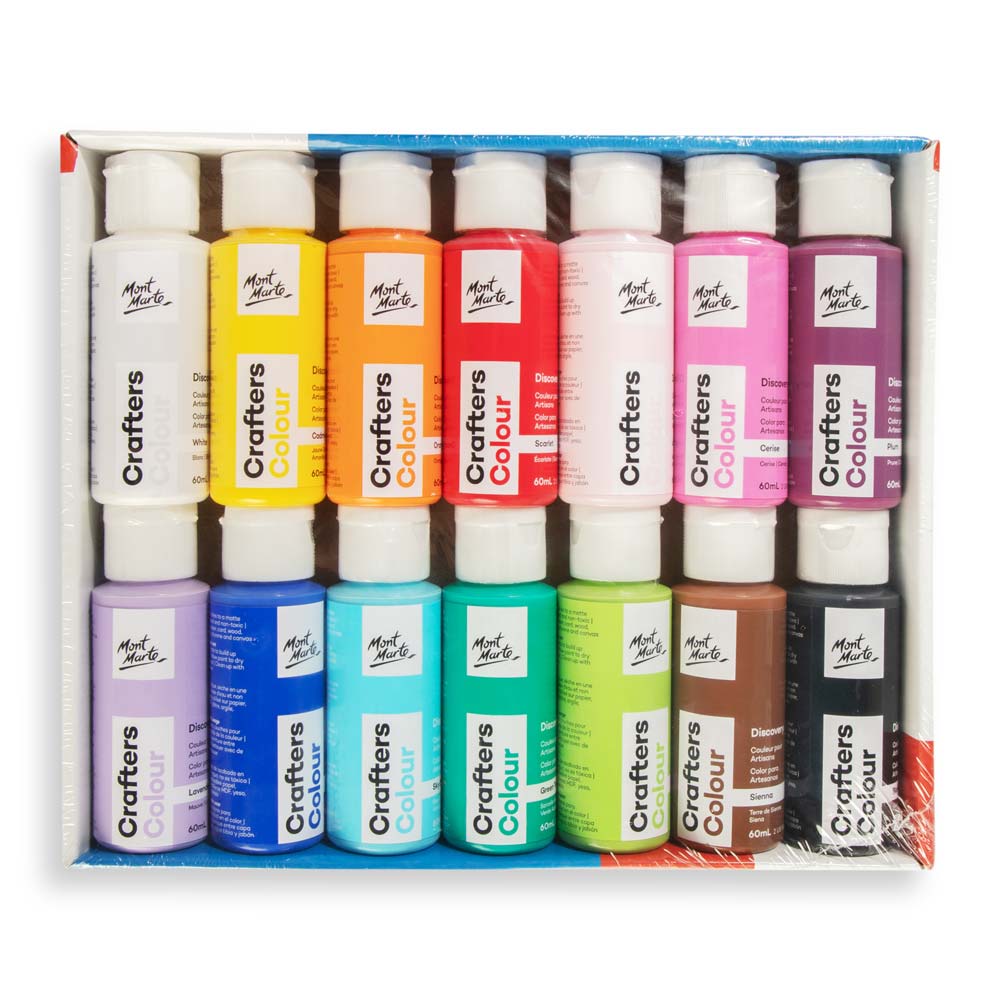 Crafters Colour Discovery Paint Set 14pc x 60ml