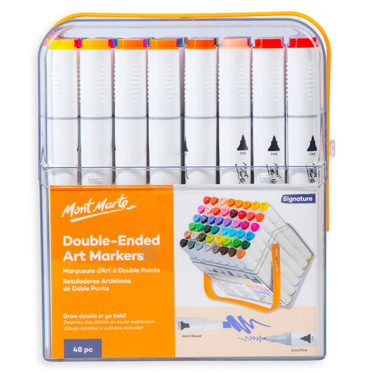 Double-Ended Art Markers in Case Signature 48pc