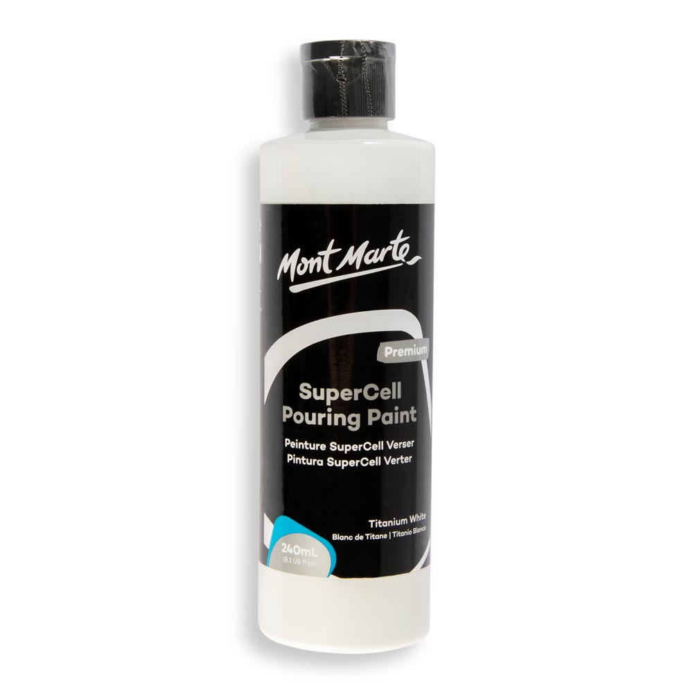 SuperCell Pouring Paint Premium 240ml - Titanium White