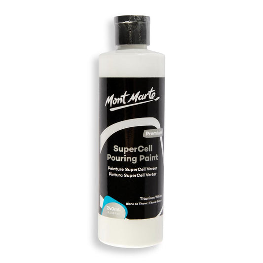 SuperCell Pouring Paint Premium 240ml - Titanium White