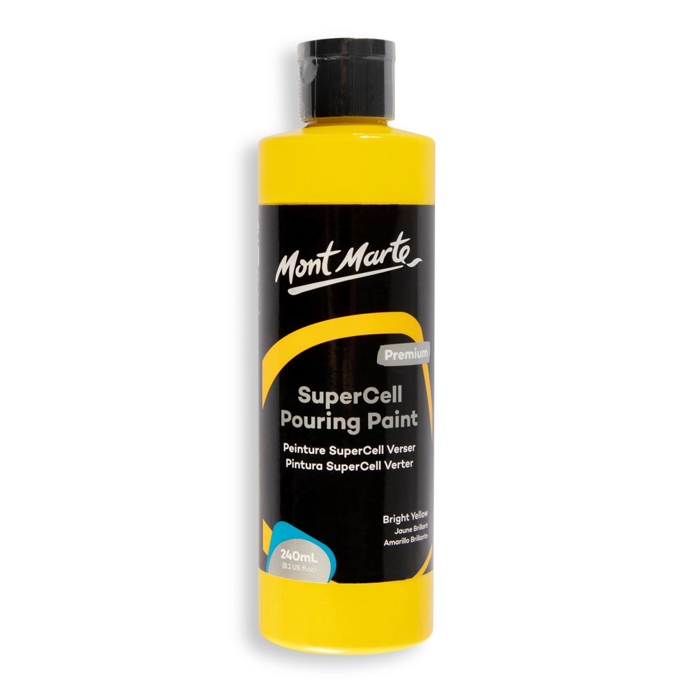 SuperCell Pouring Paint Premium 240ml - Bright Yellow
