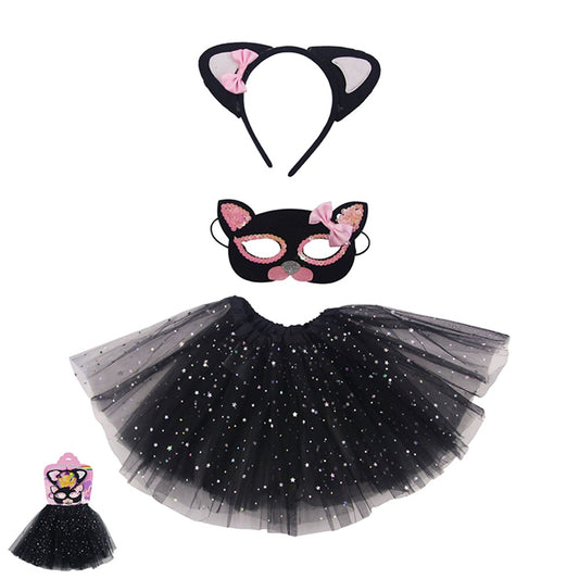 3pc Instant Cat Costume Kit