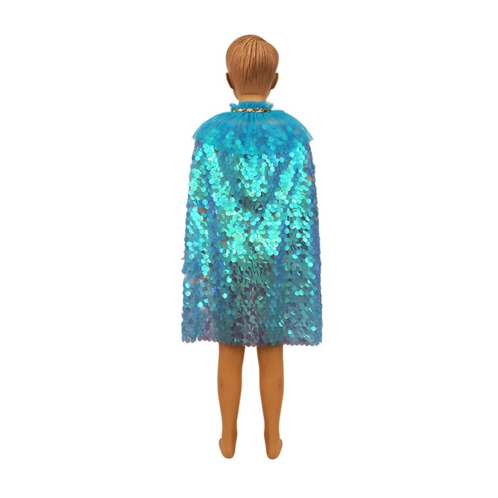 90CM BLUE MERMAID SEQUIN CAPE