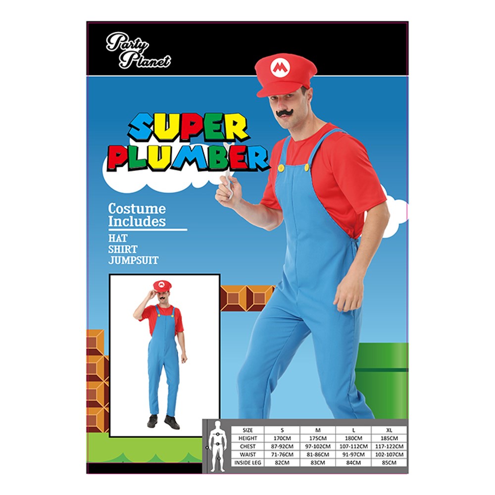 MAN PLUMBER INCLUDING HAT, SHIRT, JUMPSUIT