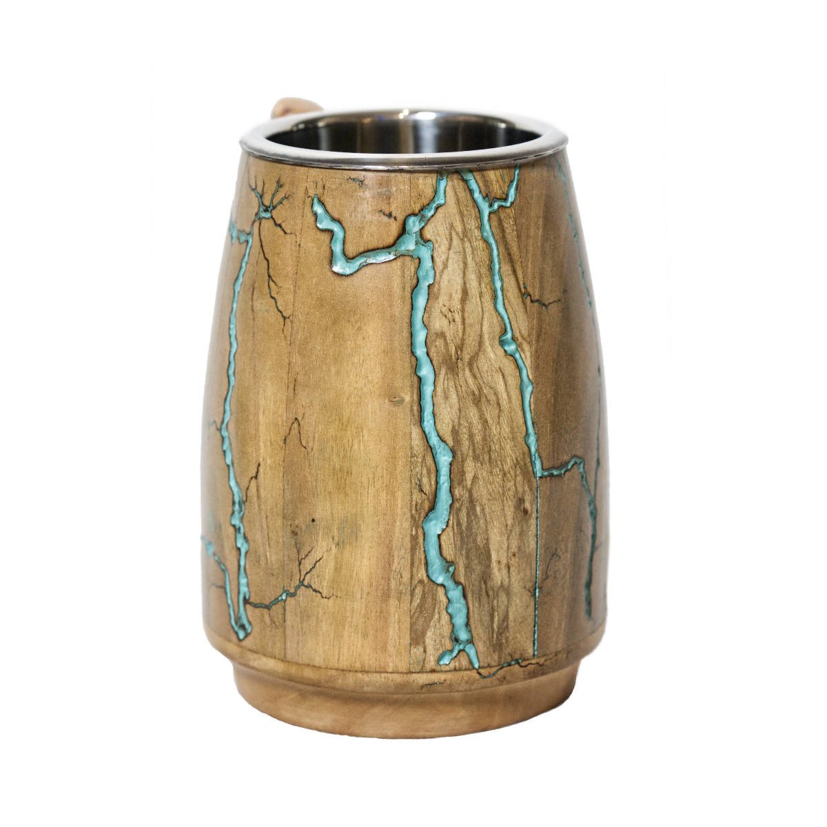 Viking Drinking Mug - Fractal Burning Wood