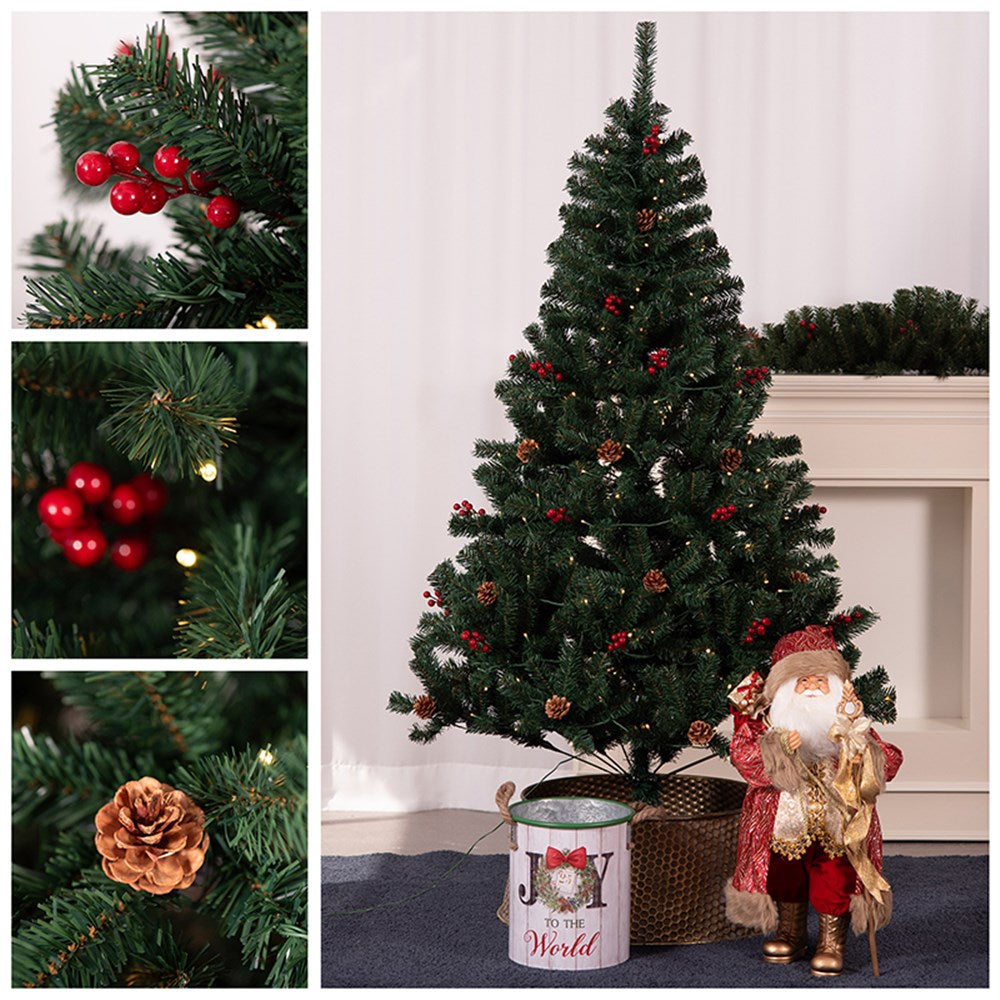 PRE LIT & BERRY CHRISTMAS TREE