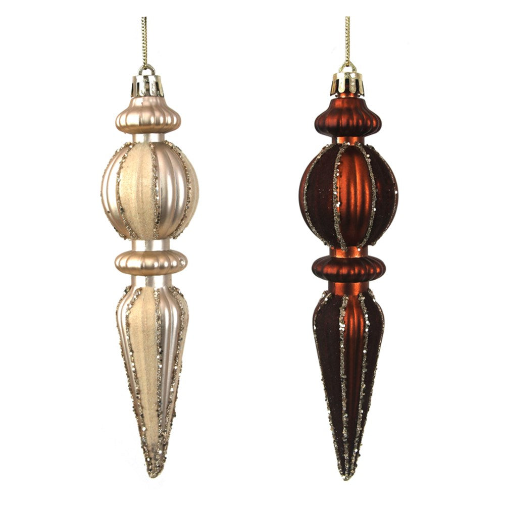 2A 16CM FINIAL CHAMPAGNE & CHESTNUT