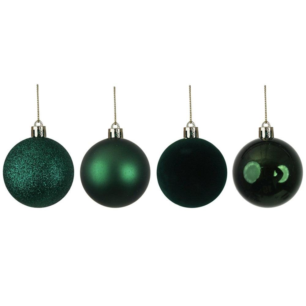24PK 6CM FORREST GREEN BAUBLES