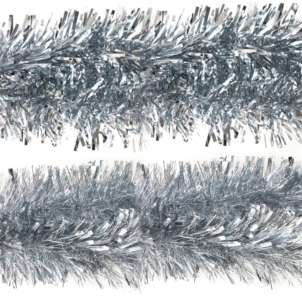 SILVER 2M 6PLY 20CM THICK TINSEL