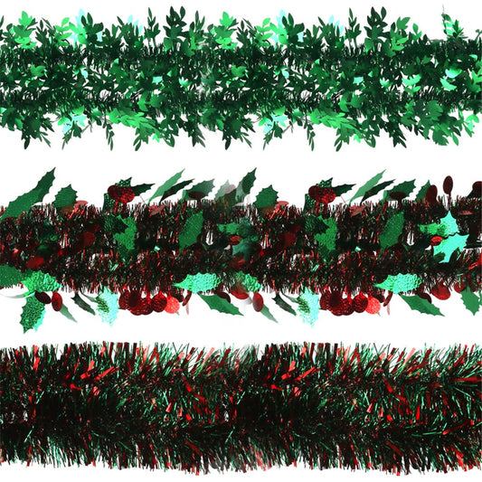 3A 2M 6PLY RED/GREEN TINSEL