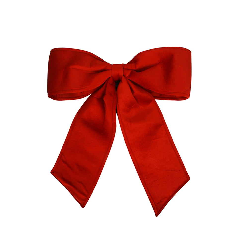 90X100CM RED VELVET WIRED BOW
