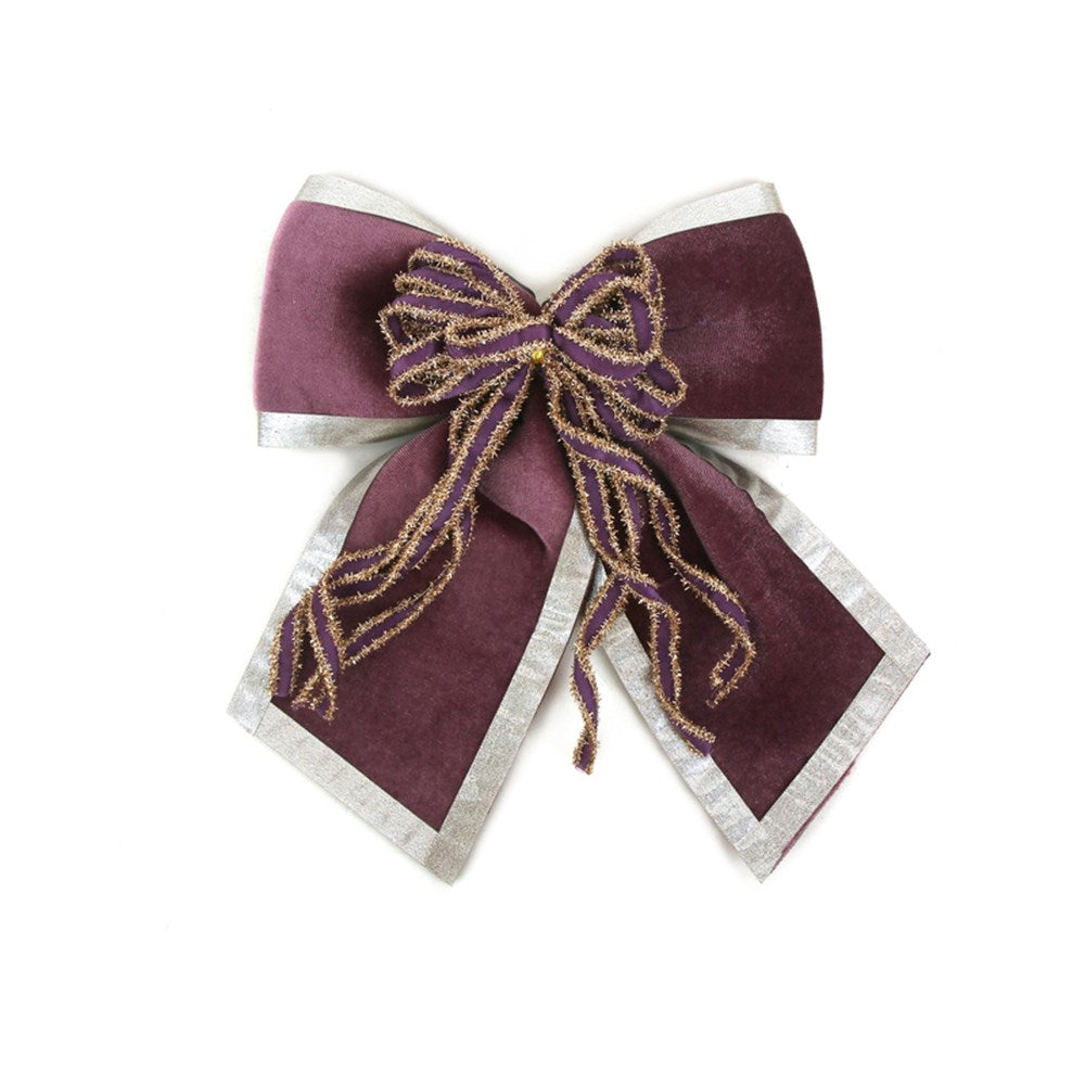 20X25CM SPICY PLUM VELVET BOW