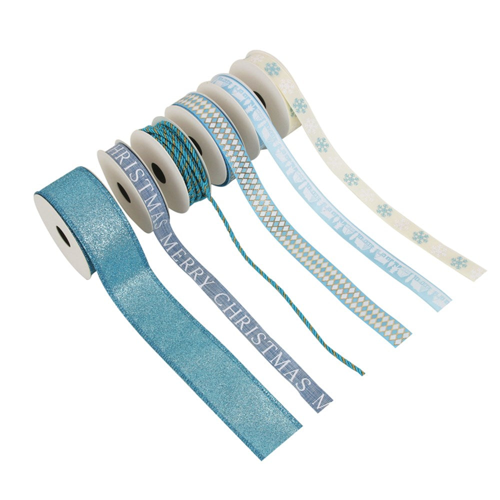 6A 5M BLUE NOEL CHRISTMAS RIBBON