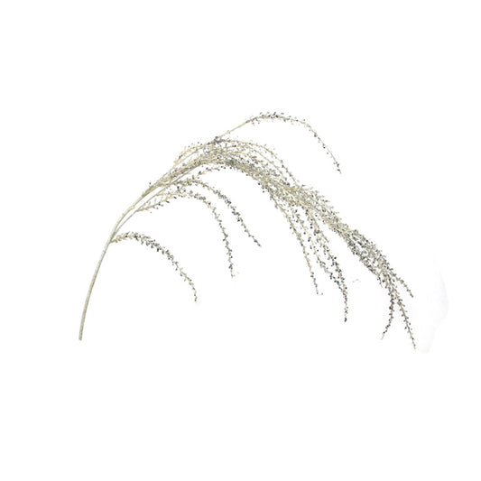 137CM WEEPING WILLOW GLITTER STEM SILVER