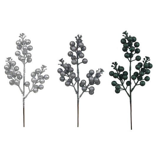 3A 32CM GLITTER BERRY PICK GUNMETAL, NAVY BLUE , SILVER