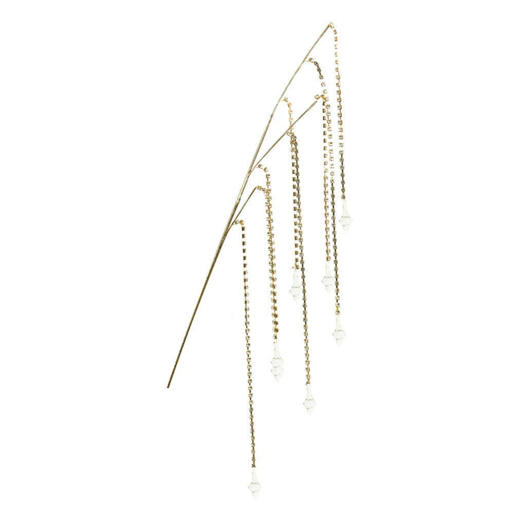 59CM CRYSTAL DROP STEM W/8 DIAMONTE STRANDS