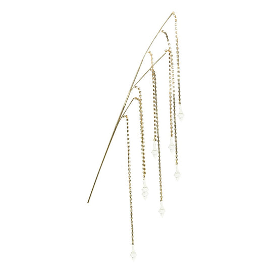 59CM CRYSTAL DROP STEM W/8 DIAMONTE STRANDS