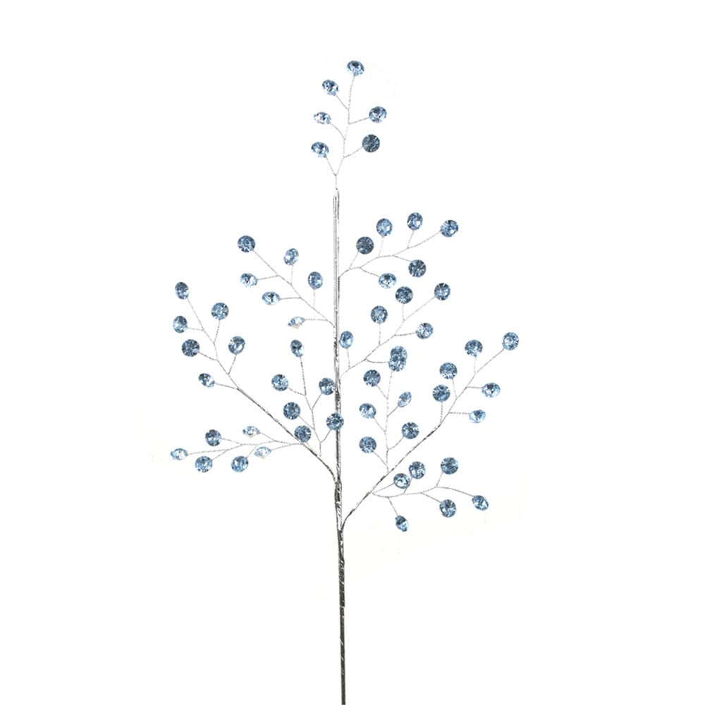69CM SILVER STEM W/BLUE JEWELS