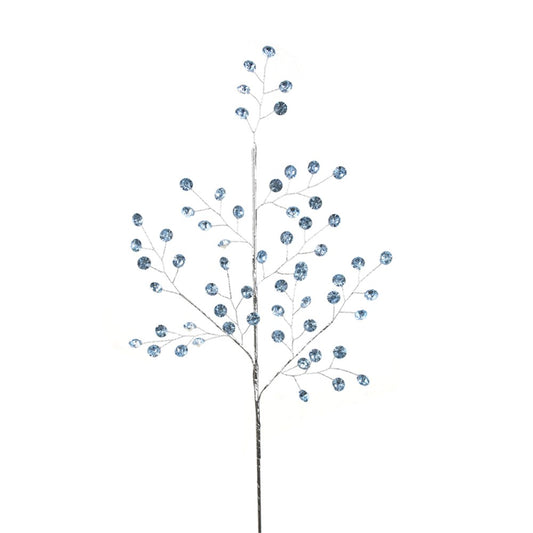 69CM SILVER STEM W/BLUE JEWELS