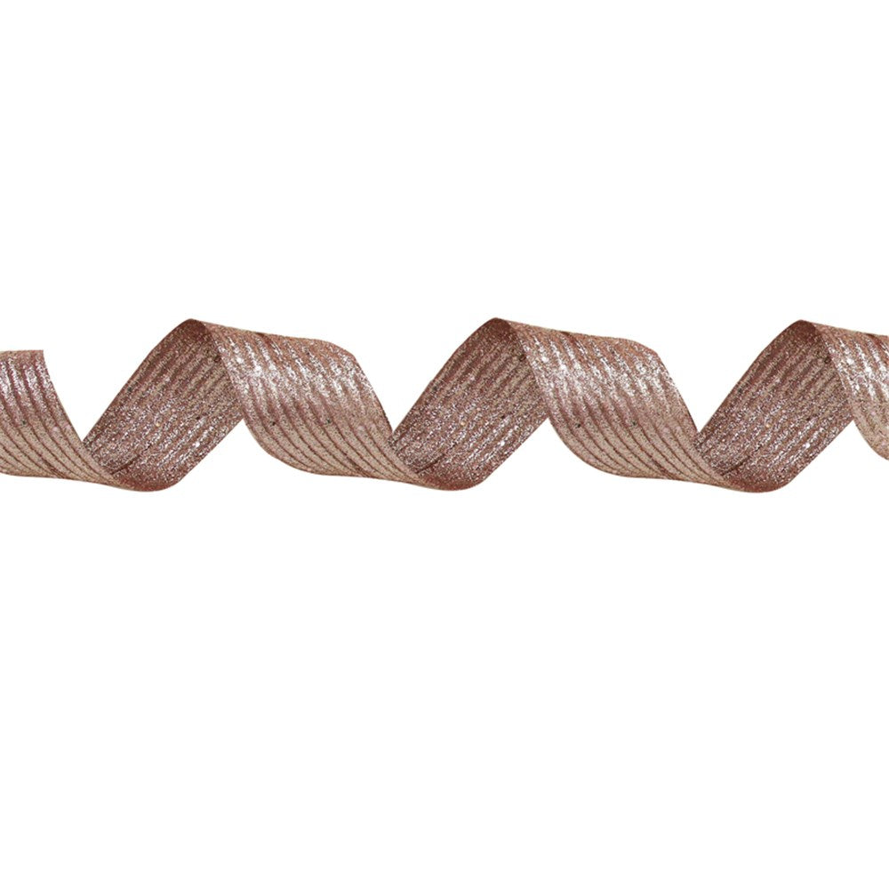 7.5X150CM PINK GLITTER RIBBON GARLAND