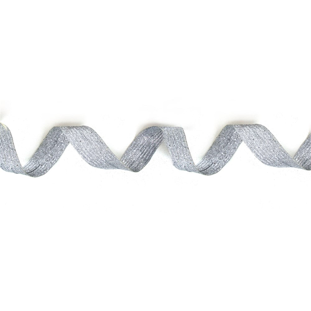 7.5X150CM GUN METAL GLITTER RIBBON GARLAND
