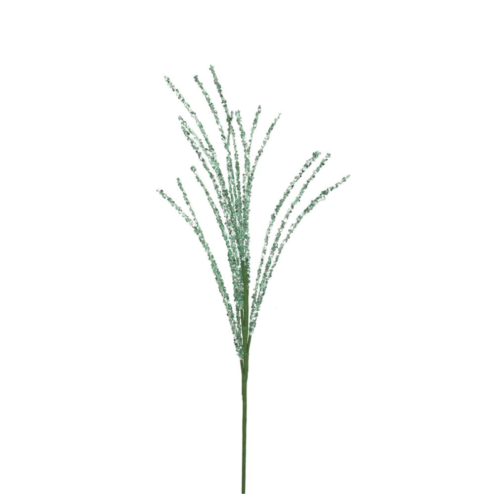 73CM SAGE GREEN GLITTER STEM
