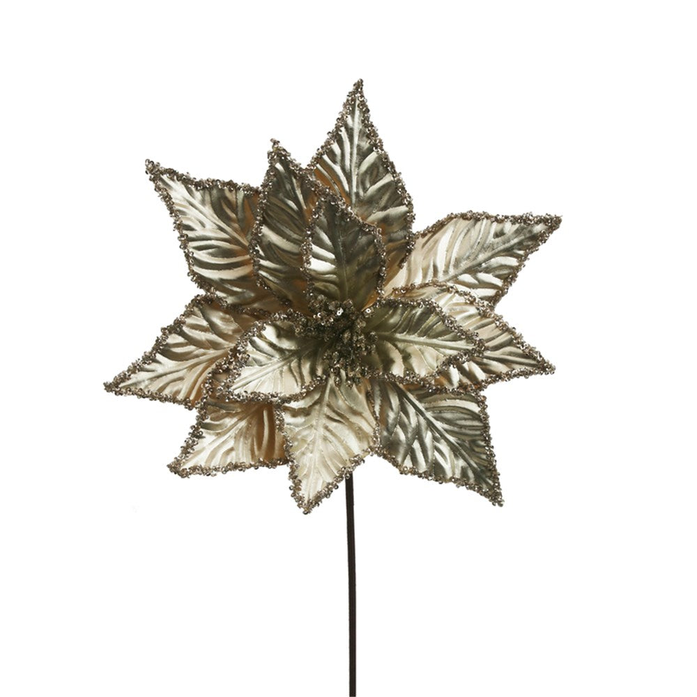 33CM CHAMPAGNE POINSETTIA 50CM STEM