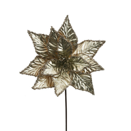 33CM CHAMPAGNE POINSETTIA 50CM STEM