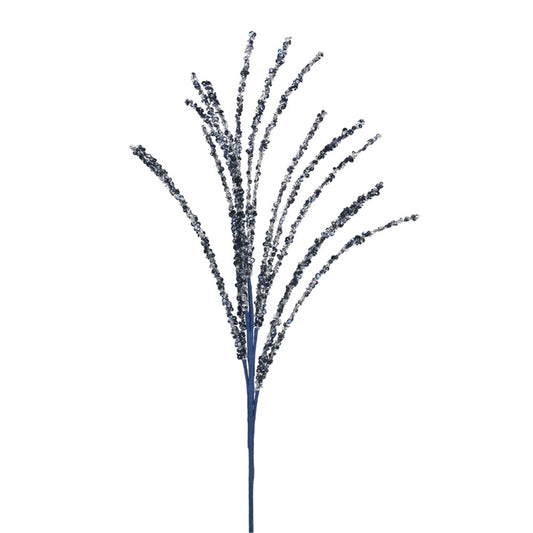 73CM MIDNIGHT BLUE GLITTER SPRAY STEM