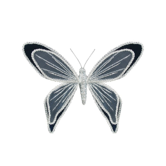 18X19CM NAVY BUTTERFLY W/CLIP