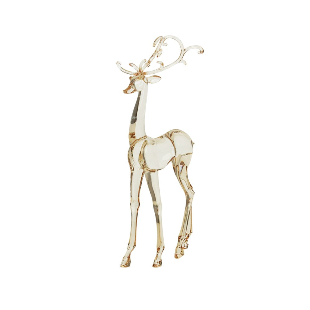 45CM CHAMPAGNE ACRYLIC STANDING REINDEER