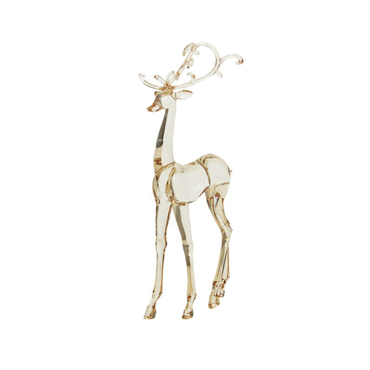45CM CHAMPAGNE ACRYLIC STANDING REINDEER