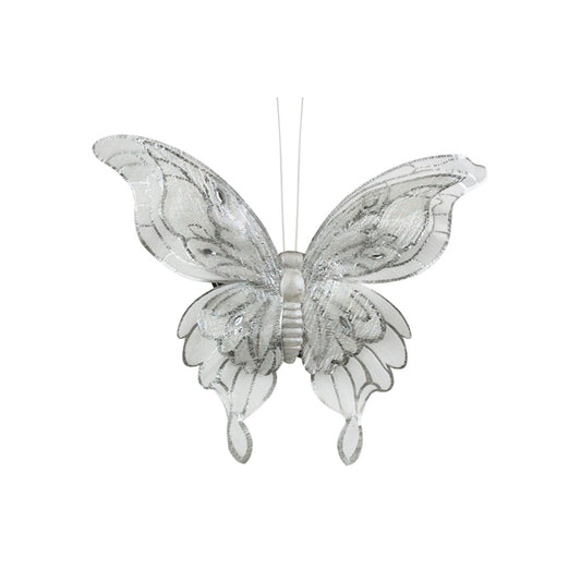 32X30CM WHITE BUTTERFLY